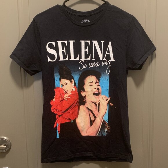 Selena Men's Black Si Una Vez Graphic Short Sleeve T-Shirt Size Small EUC - Picture 1 of 4